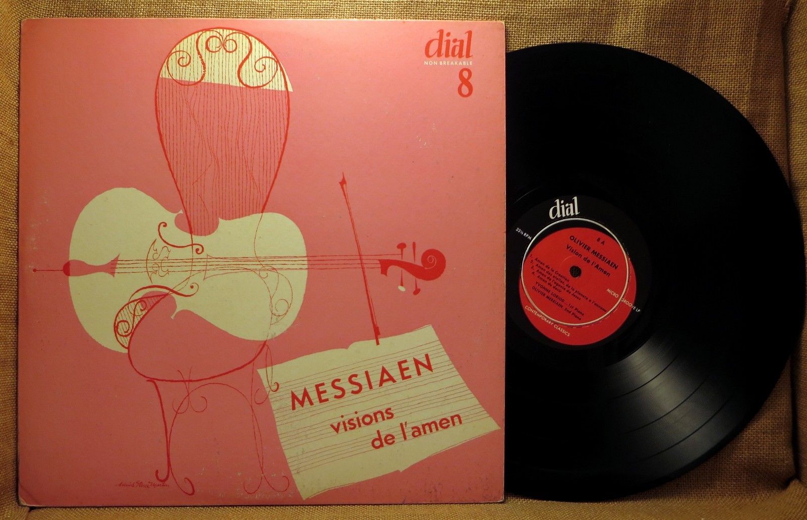 CLASSICAL LP: OLIVIER MESSIAEN, YVONNE LORIOD - VISIONS DE L'AMEN Dial 8 A