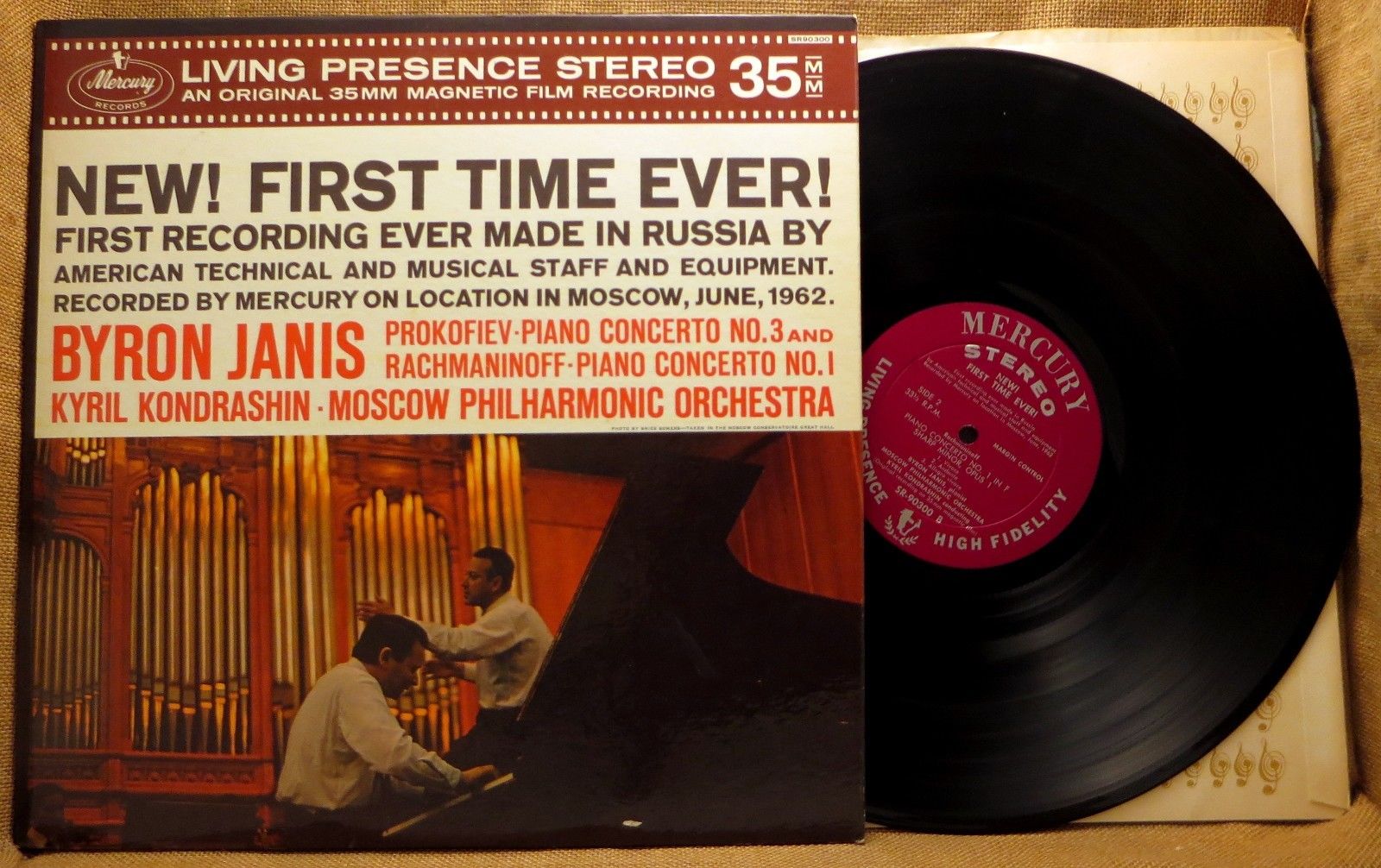 AUDIOPHILE 35MM CLASSICAL LP: NEW FIRST TIME EVER BYRON JANIS MOSCOW SR90300 A