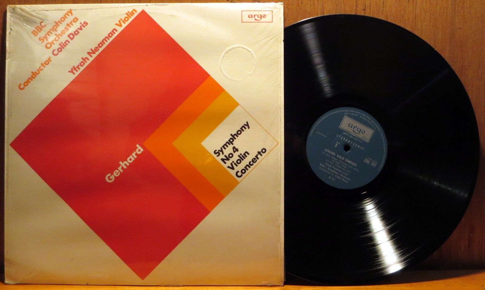 UK CLASSICAL LP: GERHARD, DAVIS, NEAMAN, SYMPHONY NO. 4 VIOLIN CONCERTO ZRG 701 A