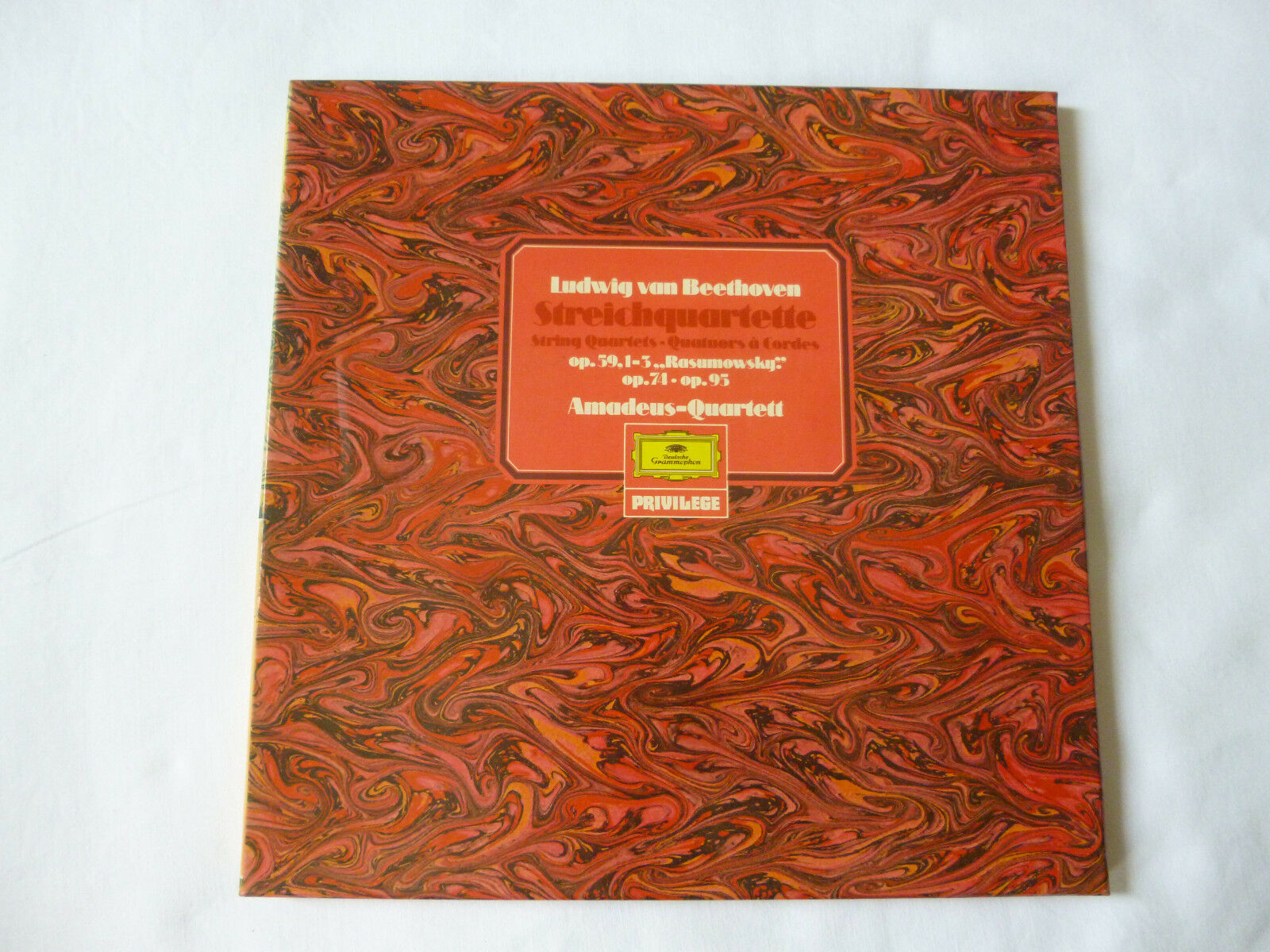 BEETHOVEN STREICHQUARTETTE NEAR MINT D.G. 3xLP UK CLASSICAL VINYL BOXSET A