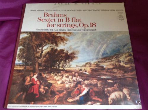 Sealed Classical LP : Brahms Sextet in B Flat for Strings, Op 18 Angel 36234 A