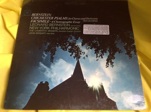 Sealed Classical LP : Chichester Psalms Facsimile Bernstein Columbia 6792 A