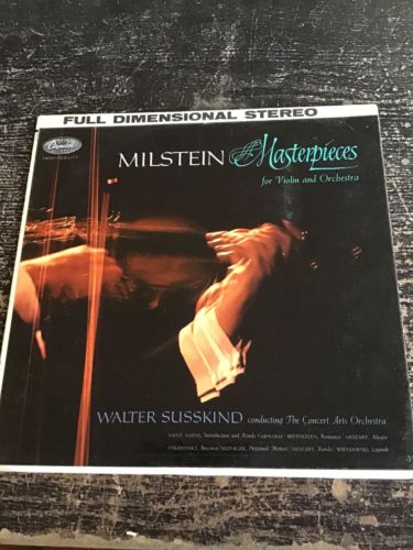 Milstein Masterpieces Original Capitol Stereo Classical Lp Rare Susskind Sp8528 A
