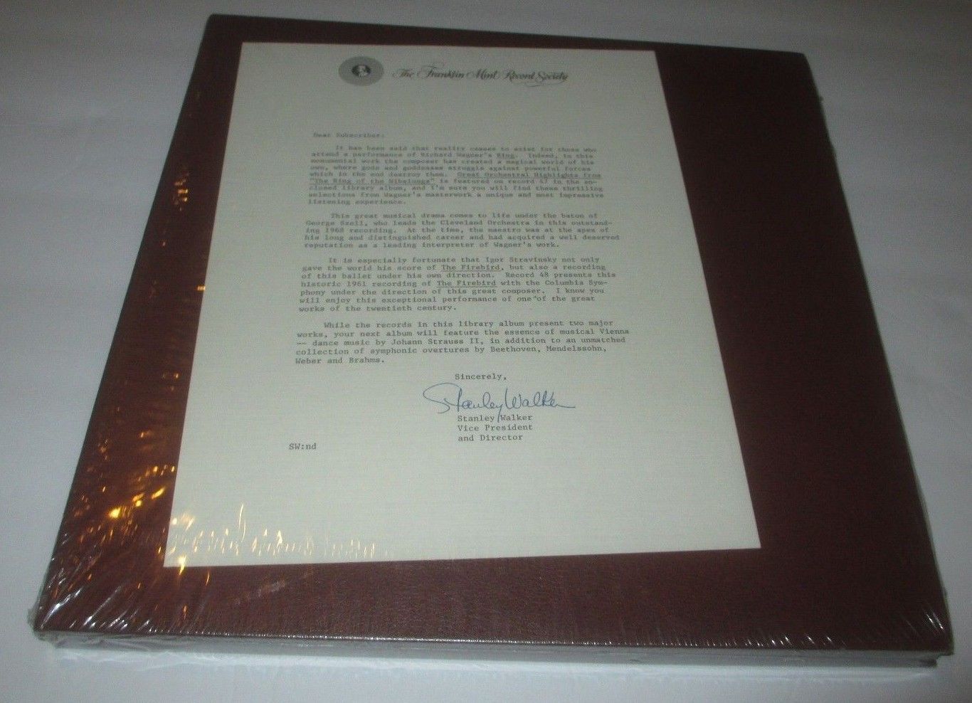 VINTAGE FRANKLIN MINT RECORD SOCIETY 2 LP Record Set #47 &48 CLASSICAL MUSIC NEW A