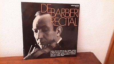 RENATO DE BARBIERI Recital. Vinyl LP. Cetra LPU0775 Italian Violin Classical A