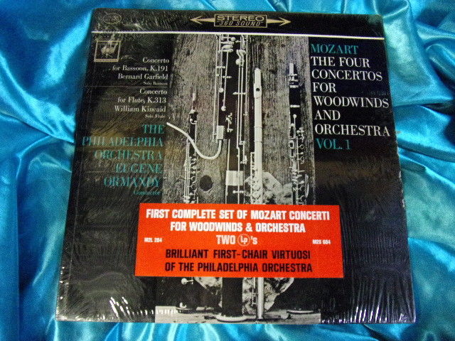 Sealed Classical 2 LP Set: Ormandy - Mozart 4 Concertos for Woodwinds & Orch. A