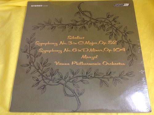 Sealed Classical LP : Sibelius Symphony No. 3 & No. 6 Maazel London CS6591 A