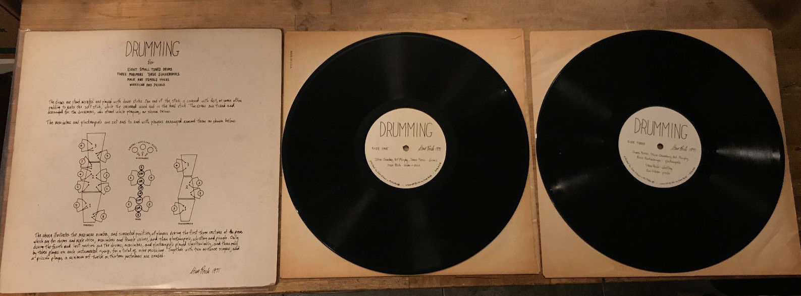 Steve Reich- Drumming Vinyl LP Limited 500 Classical Private EX/VG+ A