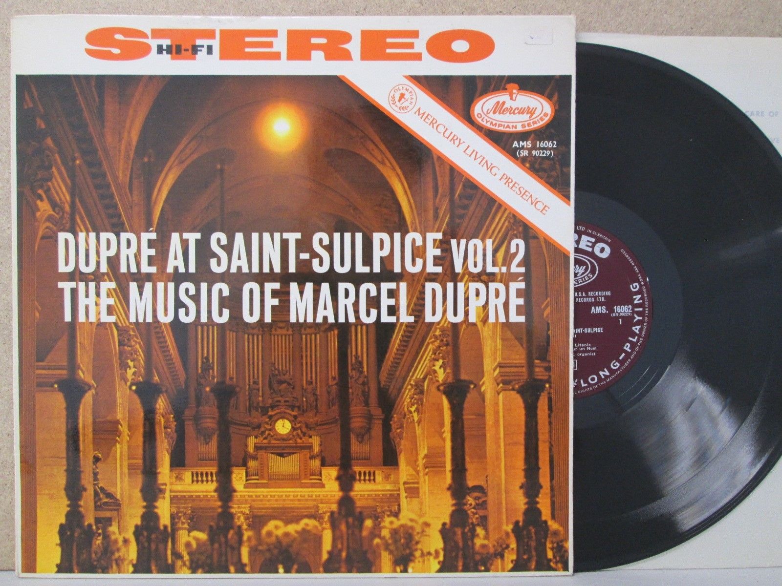 MERCURY HI-FI STEREO AMS 16062-MARCEL DUPRE AT SAINT-SULPICE ORGAN Work VOL.2 LP