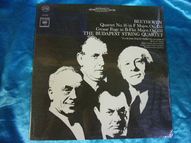 Sealed Classical LP: Budapest String Quartet - Beethoven Quartet #16 A
