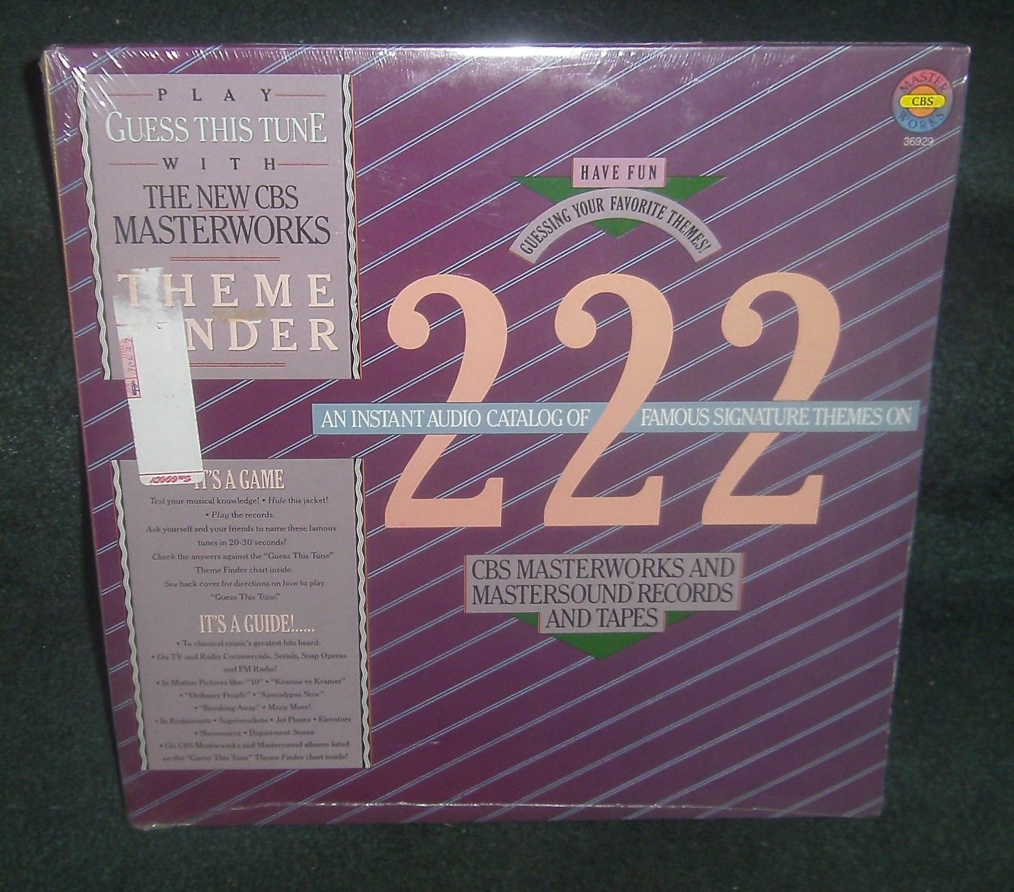 Sealed 2 LP:NEW CBS MASTERWORKS THEME FINDER (1983) classical music trivia game A
