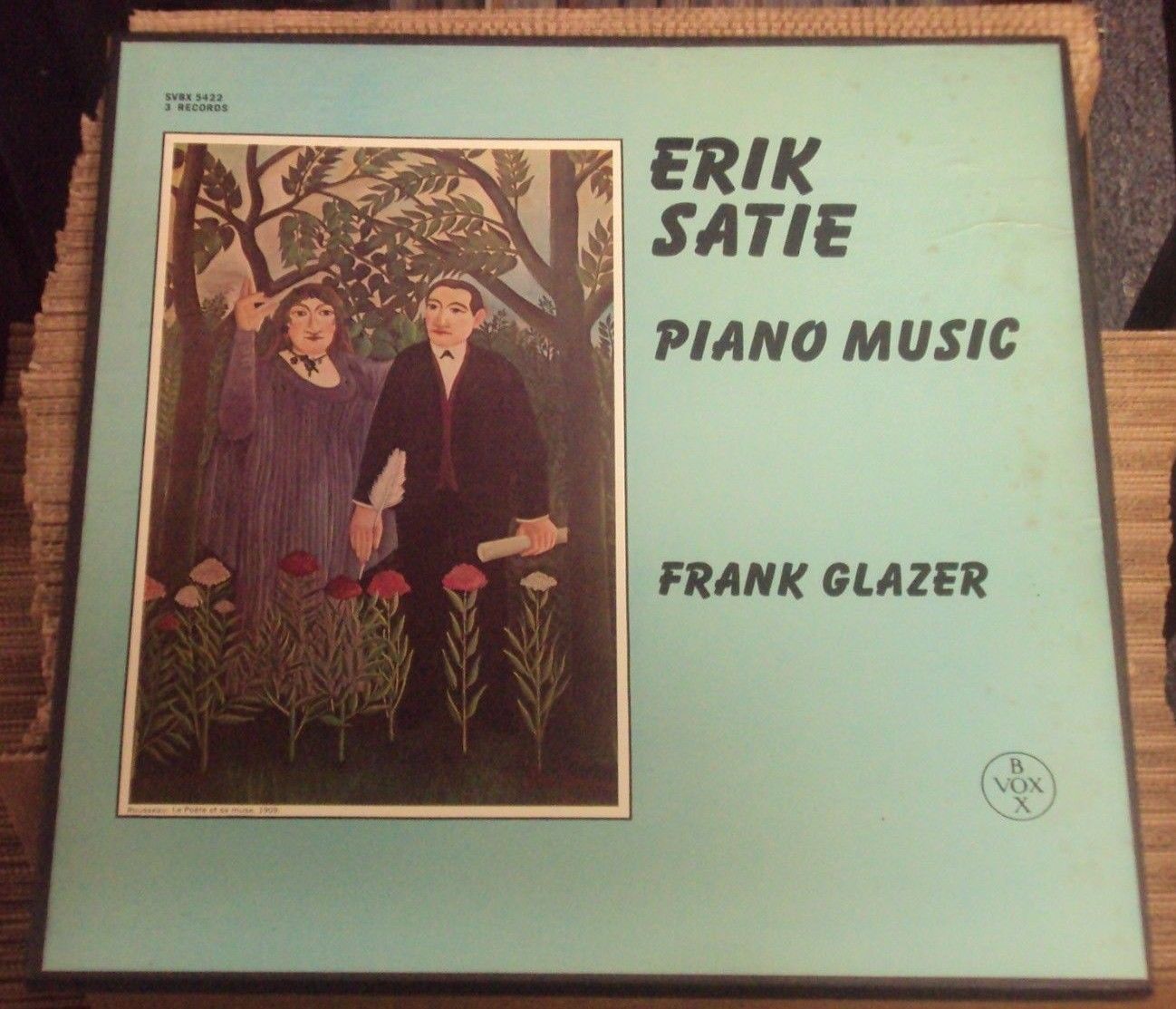 ERIK SATIE Piano Music 3xLP OOP BOX SET late-60's classical Frank Glazer Vox A