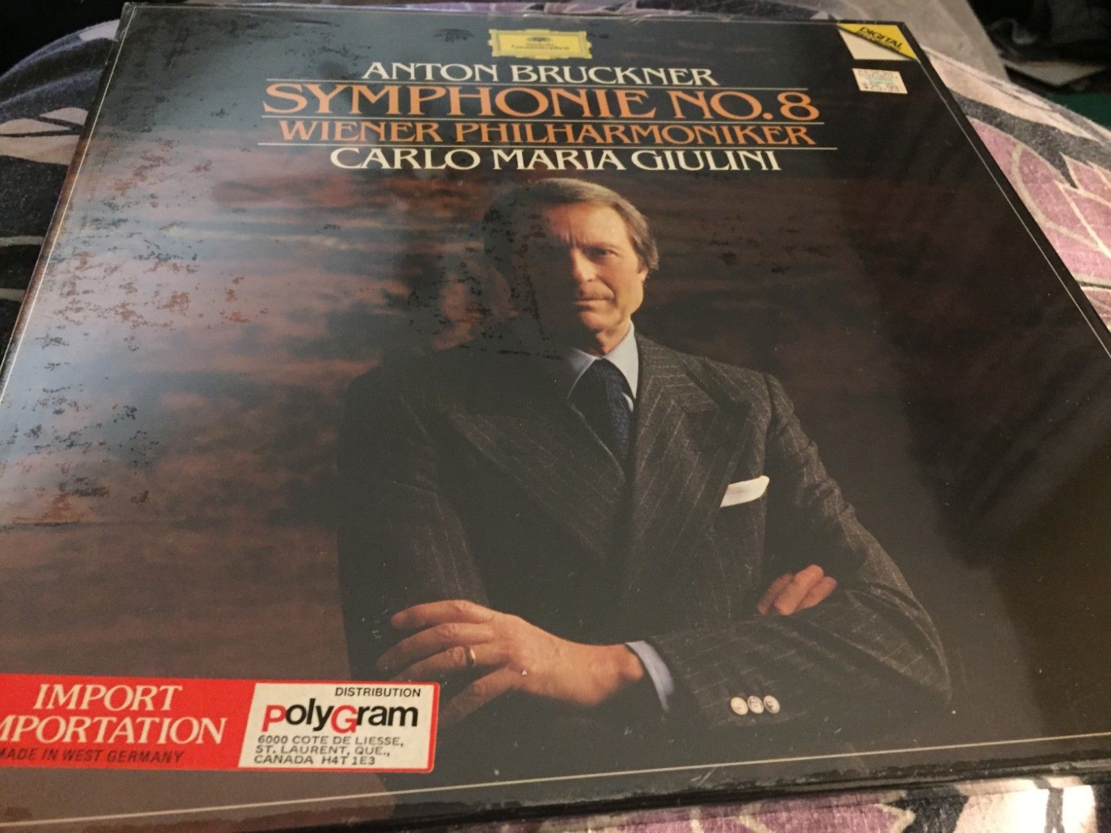 SEALED Classical 2lp-Bruckner-Sym #8 Wiener Philarmon-Carlo Maria Giulini DG Box A