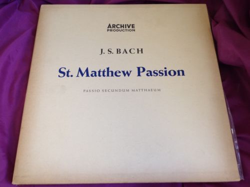 Sealed Classical 4 LP Box : Bach St. Matthew Passion Haefliger Engen A