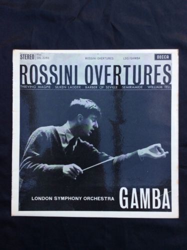 Rossini, Gamba, Decca SXL 2266, Album, Classical Vinyl Lp Record A