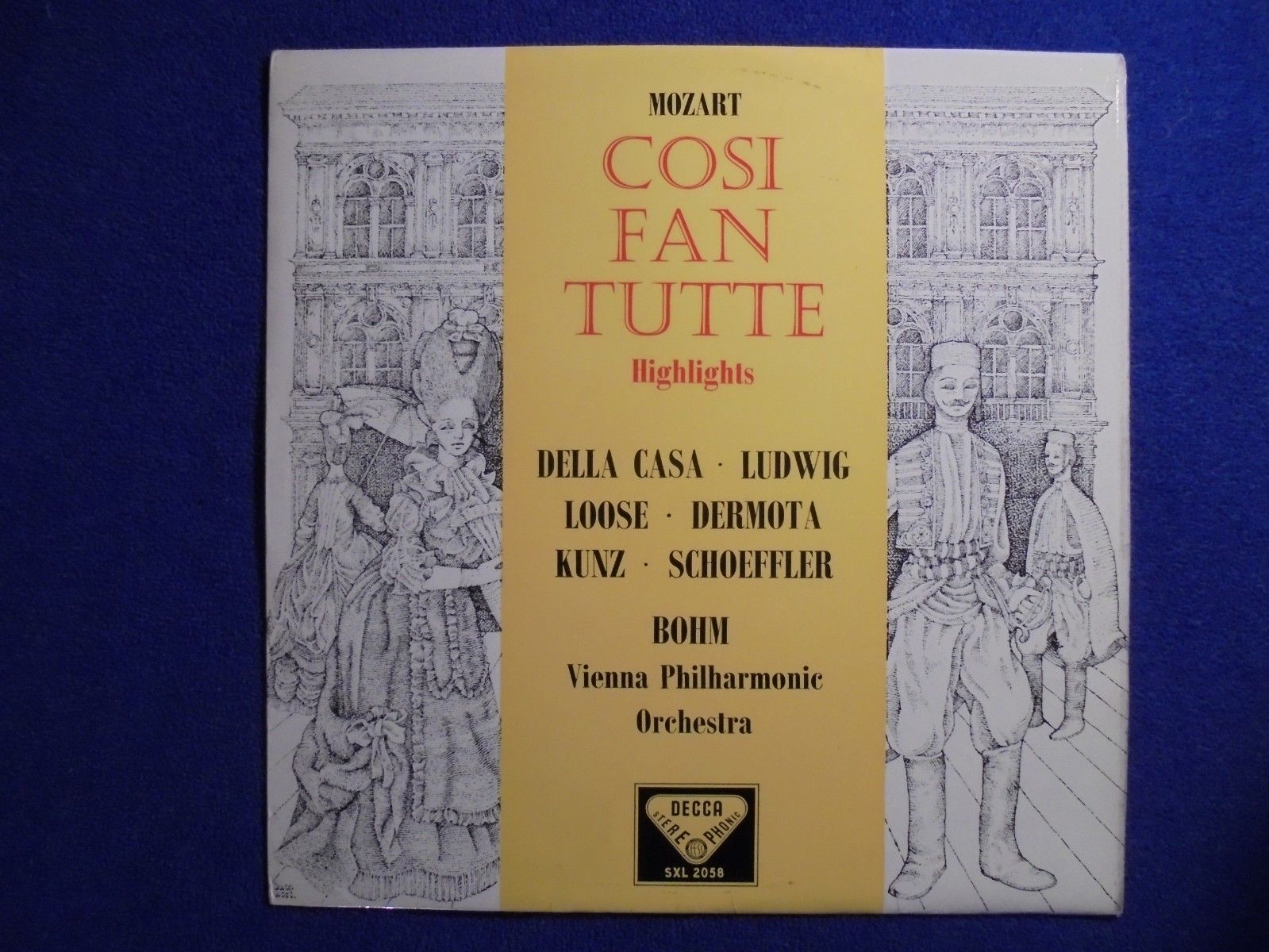 DECCA SXL 2058 MOZART "COSI FAN TUTTE" 1959-STEREO-UK-ED1, NM