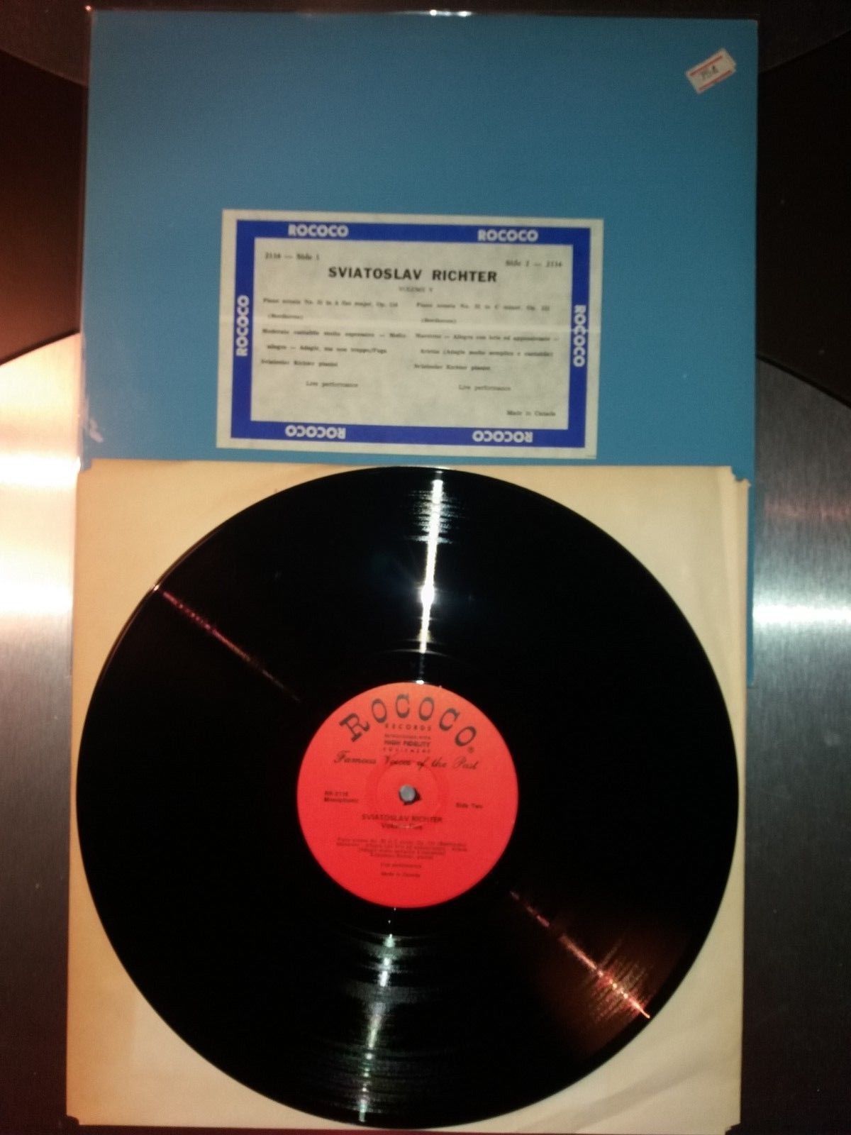 Beethoven piano son 31 / 32 S. Richter vol 5 ROCOCO 2116 og rare Classical LP NM A