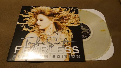 popsike.com - New Taylor Swift Fearless Platinum Edition Signed LP