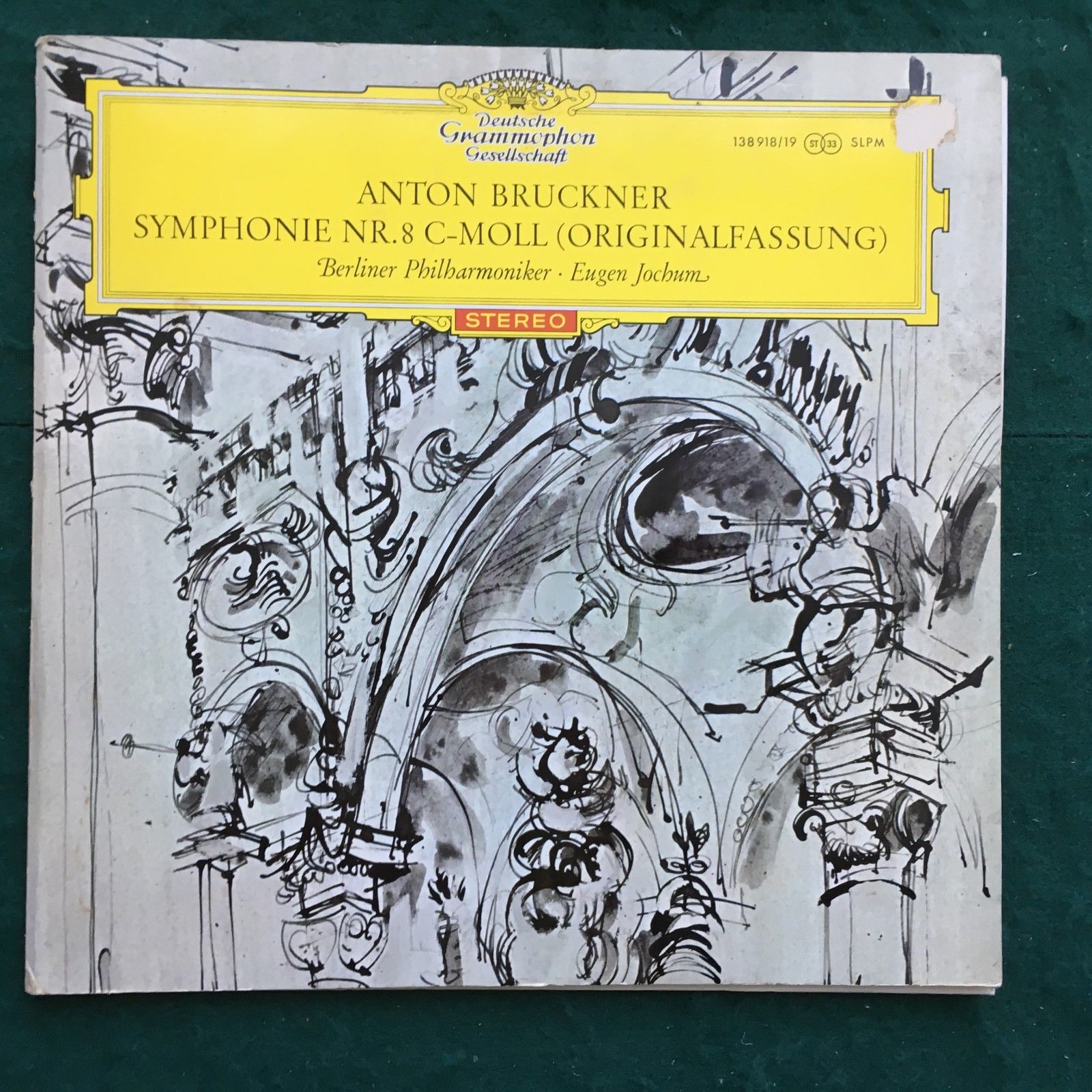 Classical 2 LPs Bruckner 8th Symphony Jochum & Berlin Phil DG 138 918/19 A
