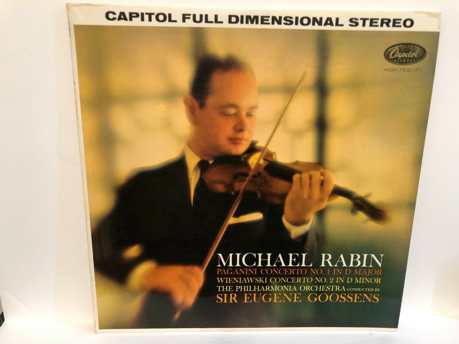MICHAEL RABIN, CLASSICAL VIOLIN LP, VIOLIN PAGANINI CONCERTO, CAPITOL, 1960'S A