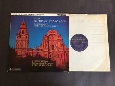 EX/EX LEONID KOGAN COLUMBIA 33CX 1683 (SAX 2329) LALO SYMPHONIE ESPAGNOLE