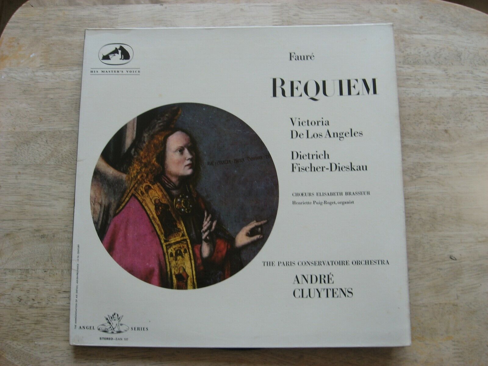FAURE, REQUIEM, ANDRE CLUYTENS, CLASSICAL LP, EX.EX. ANGEL HMV, SAN 107, UK 1963 A