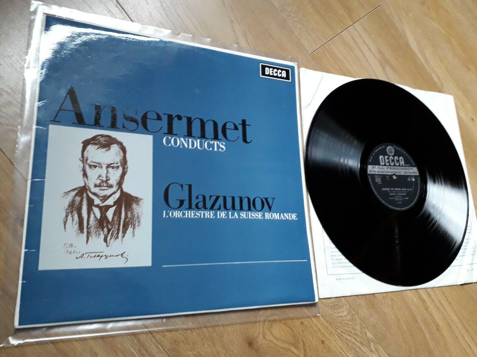 Ansermet Conducts Glazunov LP DECCA SXL 6269 WB GROOVED 1ST ED Classical 1967 A
