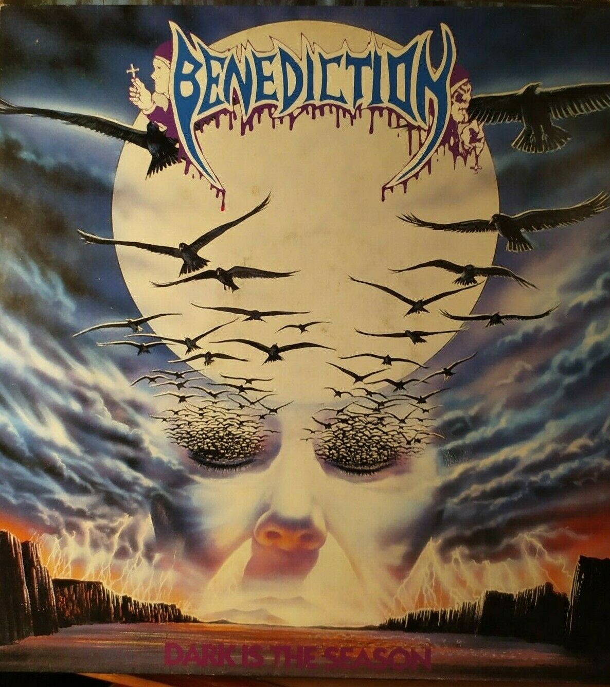 popsike.com - 1992 original LP Benediction ?– Dark Is The Season