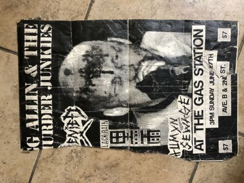 popsike.com - GG Allin Flier Poster Vintage Original Punk
