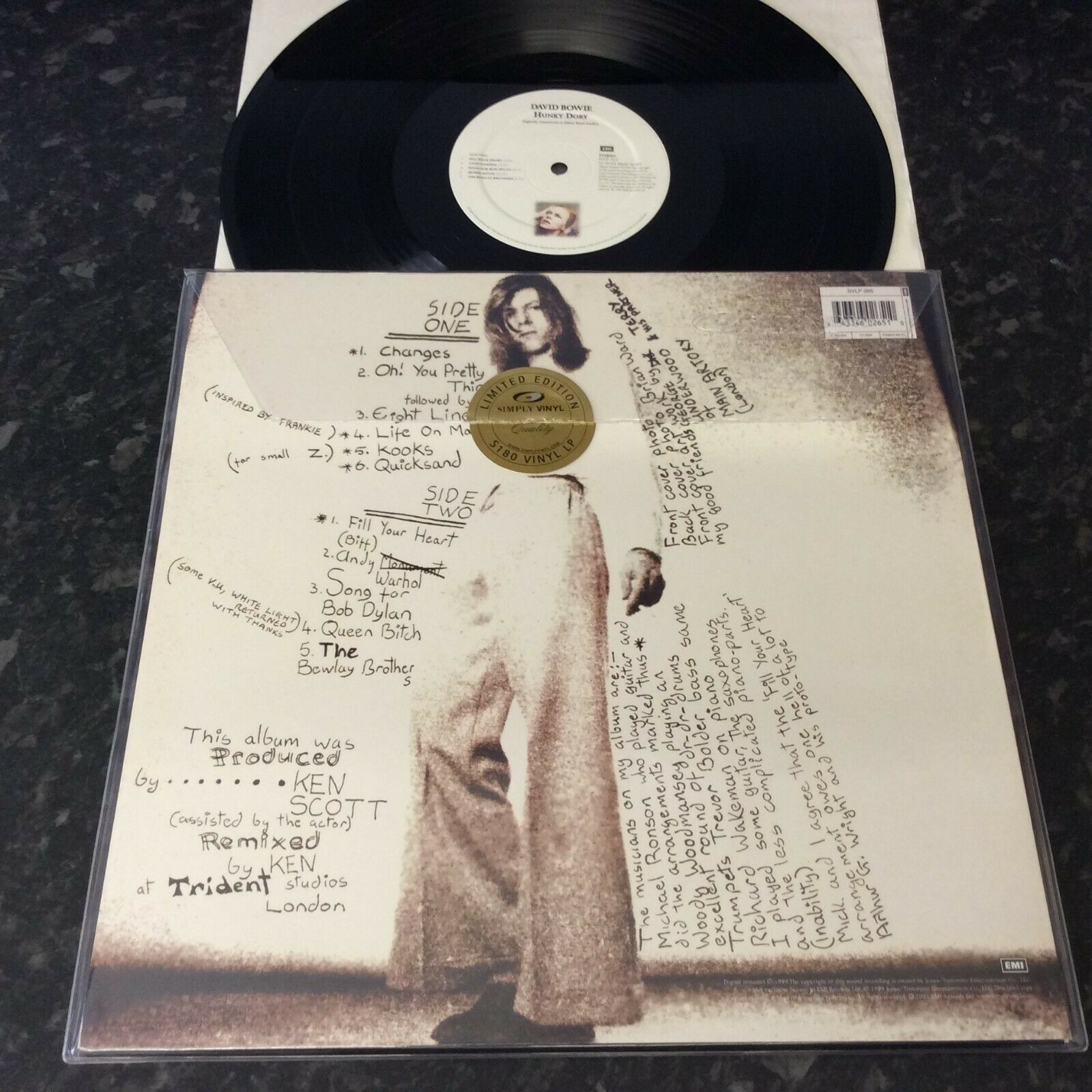 popsike.com - David Bowie Hunky Dory Simply Vinyl Limited Edition 12 ...