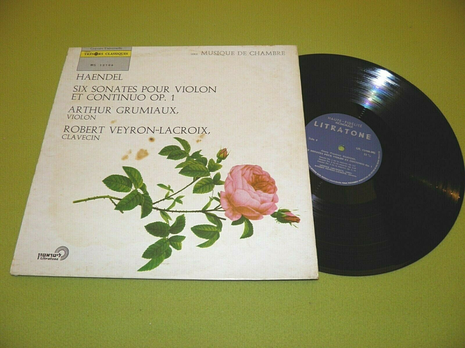 Handel - Complete Violin Sonatas / Grumiaux - Veyron-Lacroix / RARE 1966 LP EX A
