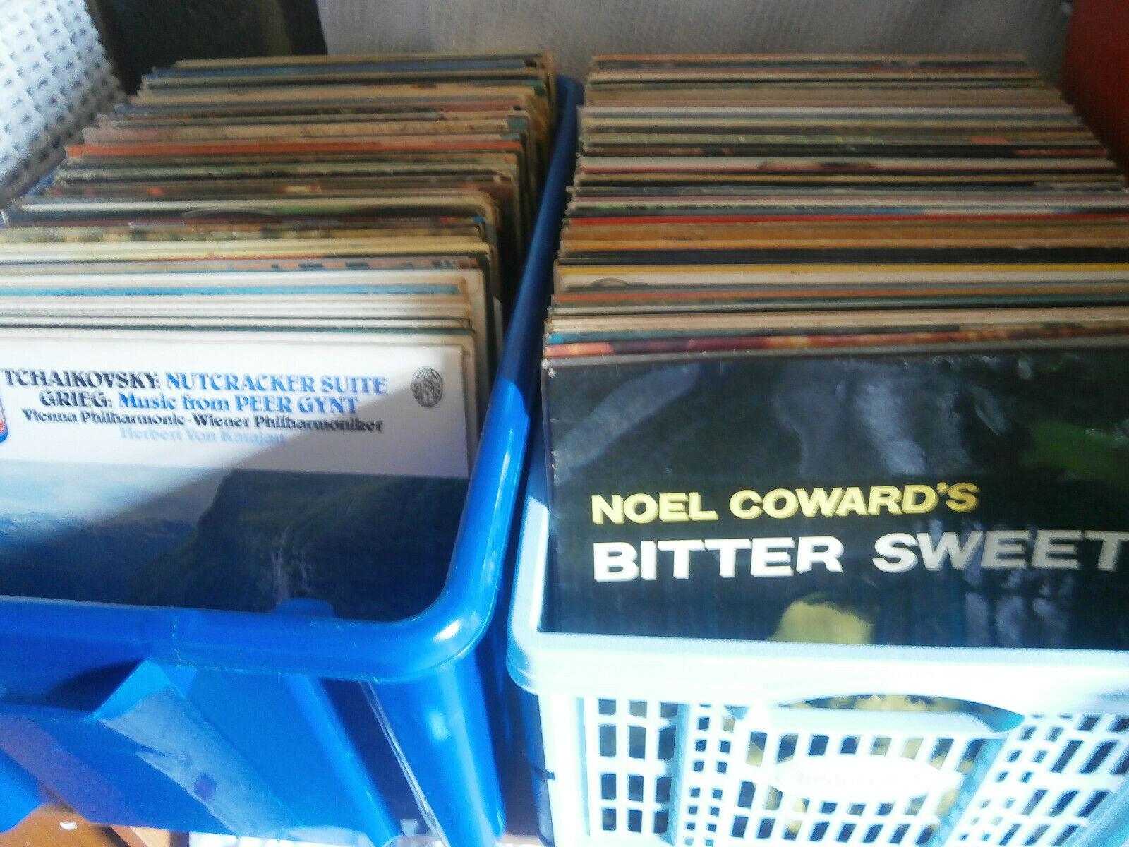 4 boxes of vinyl lp's classical easy listeniing folk jazz shows country A