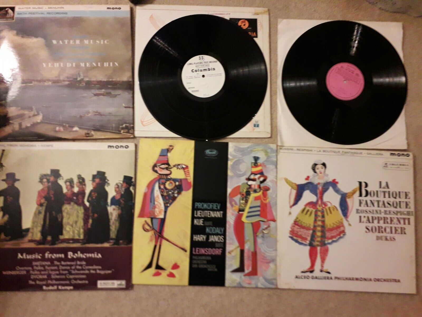 Classical test pressings HMV, Columbia x6 A