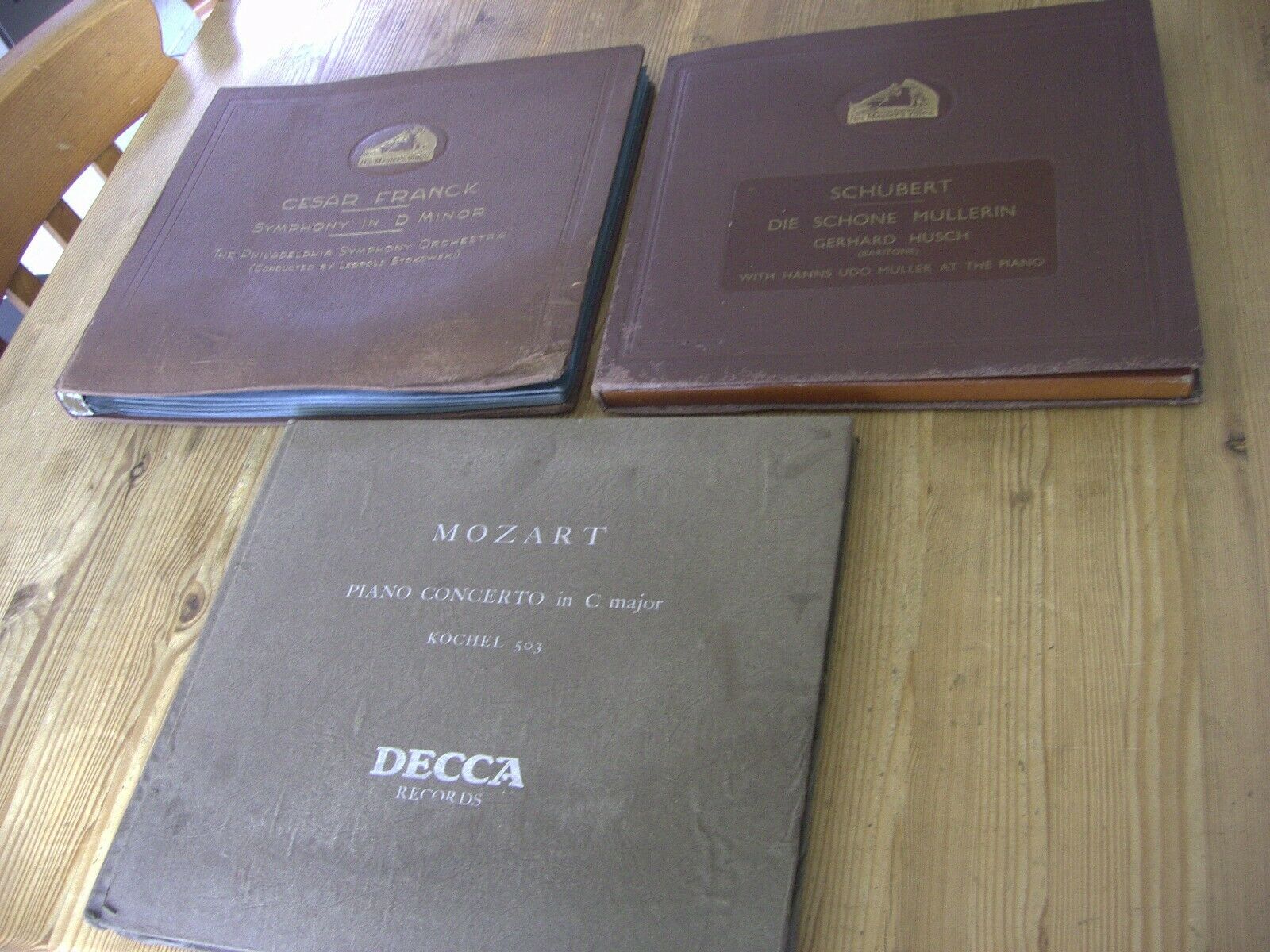 78 rpm Records x16. Classical. 3 Box sets. Cesar, Franck, Mozart, Schubert. Good A