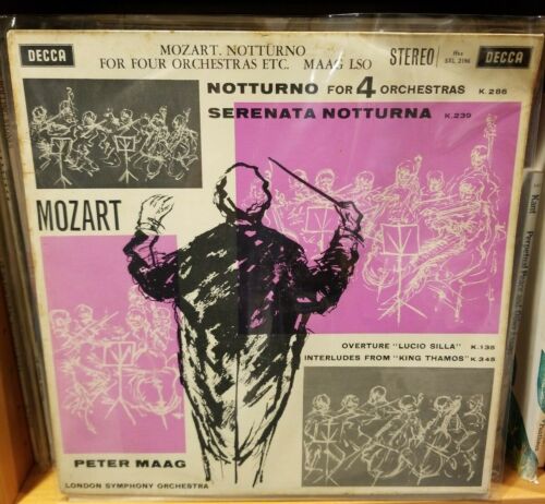RARE CLASSICAL Peter Maag Mozart Lp SXL 2196 UK ED1 DG Vg+/NM A