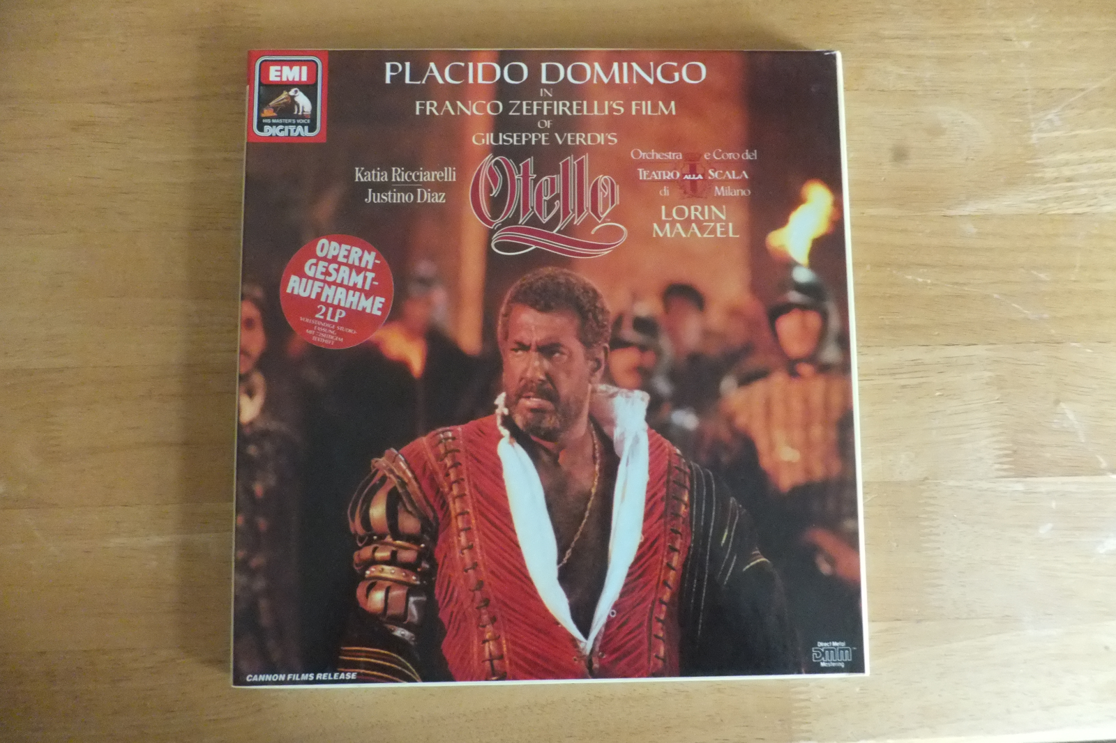 CLASSICAL VINYL BOX SET-VERDI-OTELLO-PLACIDO DOMINGO/ZEFFIRELLIS-EMI-EX-165-1986 A