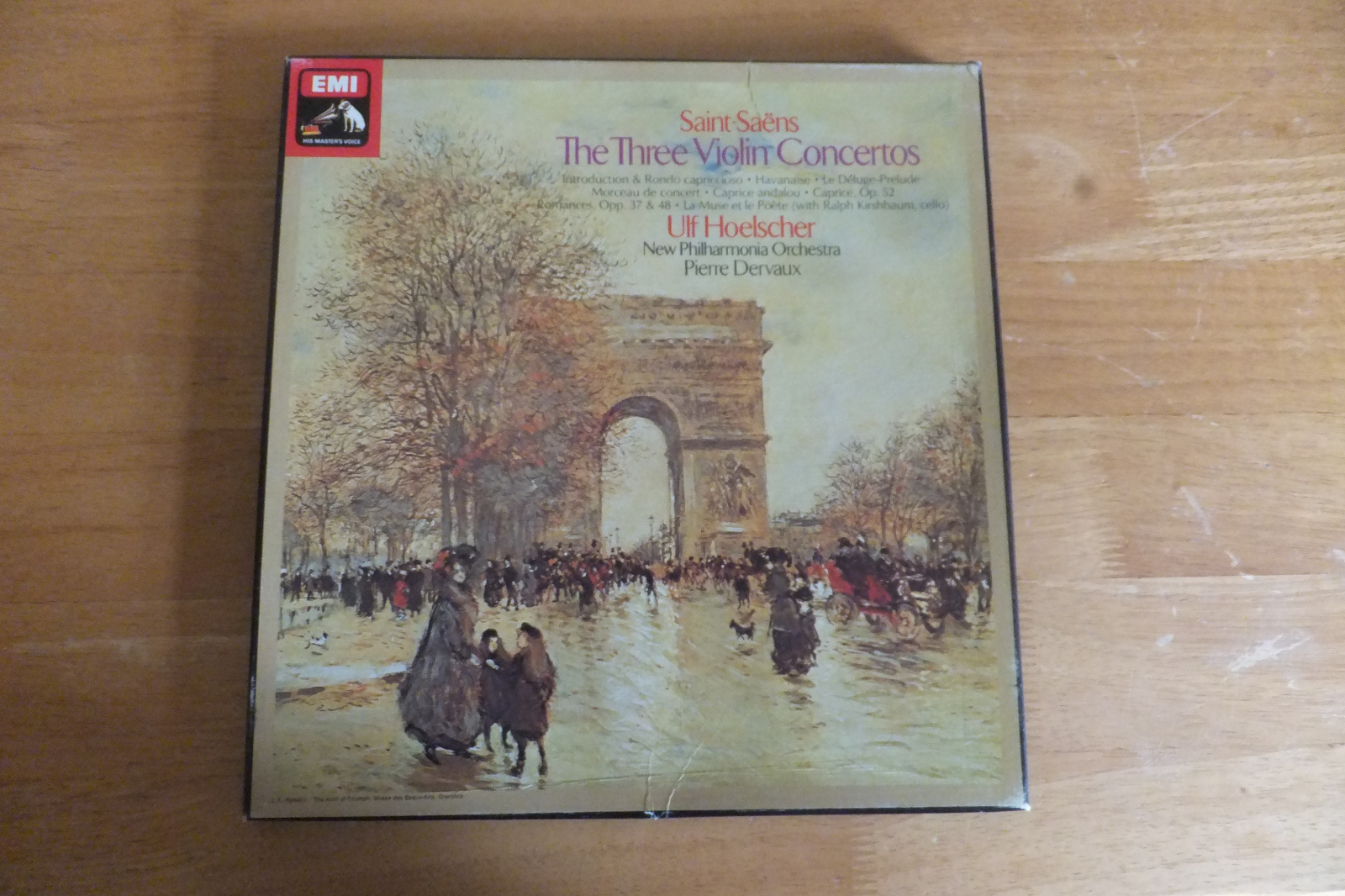 CLASSICAL VINYL BOX SET-SAINT-SAENS-THREE VIOLIN CONCERTOS-ULF HOELSCHER-H.M.V A
