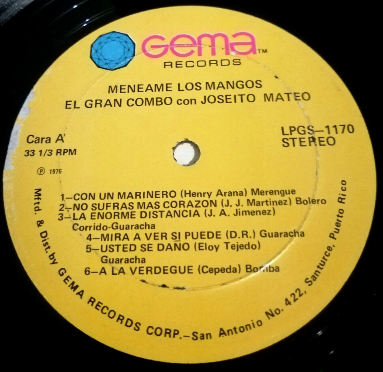 popsike.com - EL GRAN COMBO & JOSEITO MATEO Meneame Los Mangos LP