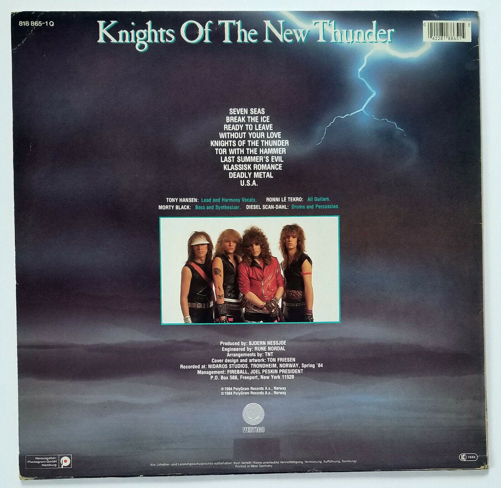 popsike.com - TNT Knights Of The New Thunder LP 1984 West Germany