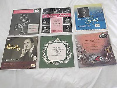 Six 10" Classical Vinyl LPs on Decca, HMV, Philips. Gamba / Beecham Boult / Etc A