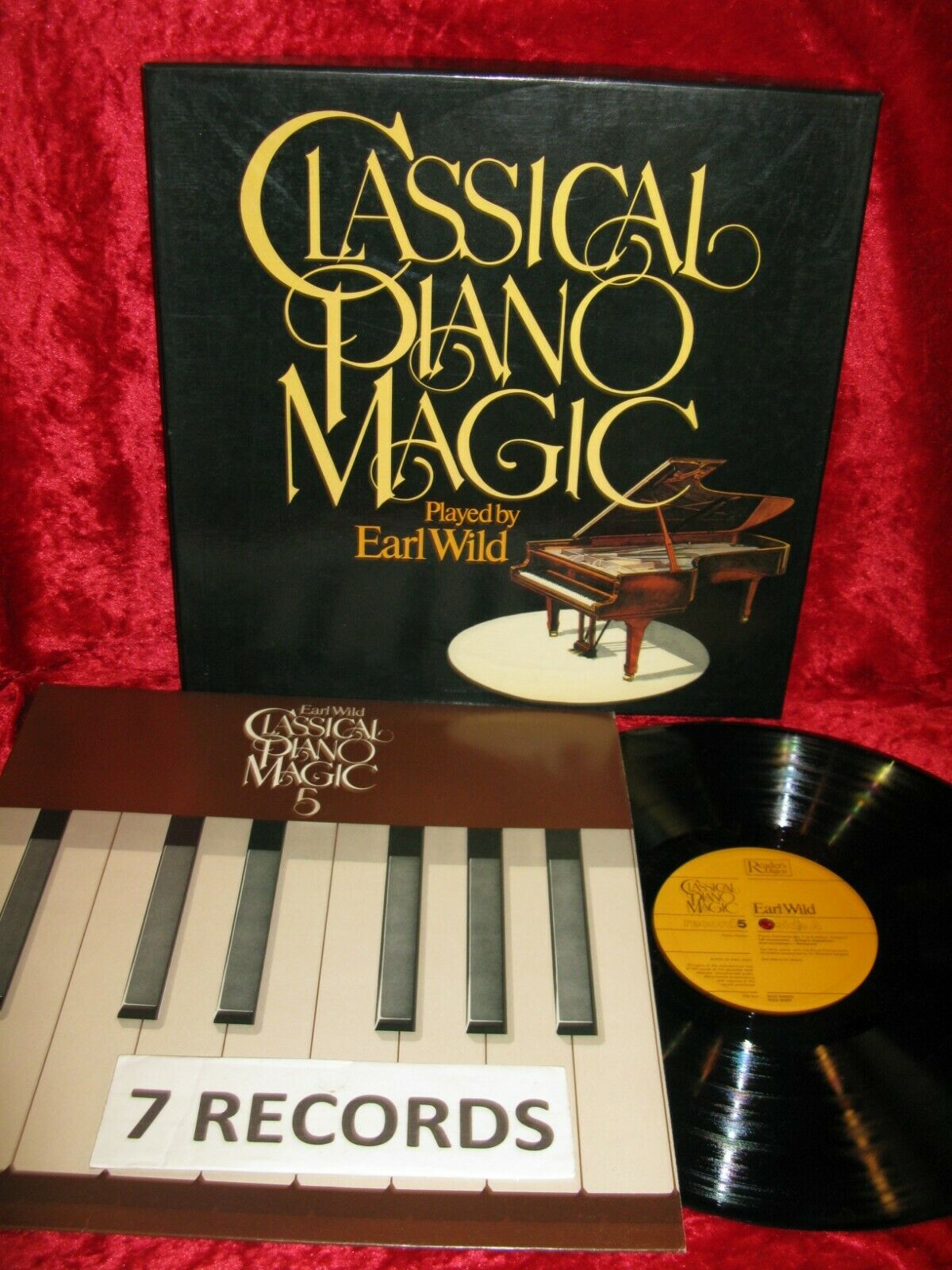 READERS DIGEST 6LP + 0NE GWIL 6A EARL WILD CLASSICAL PIANO MUSIC SEE PHOTOS BOX A