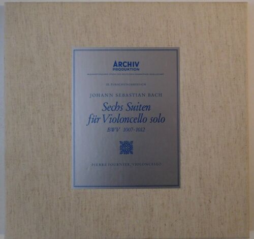 PIERRE FOURNIER Bach Solo Cello Suites ARCHIV 3 LP BOX classical 33 RPM sapm A