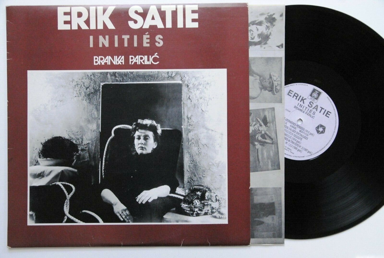 ERIK SATIE INITIES BRANKA PARLIC 1989 NEO-CLASSICAL PIANO RARE EXYUGO LP SIGNED A