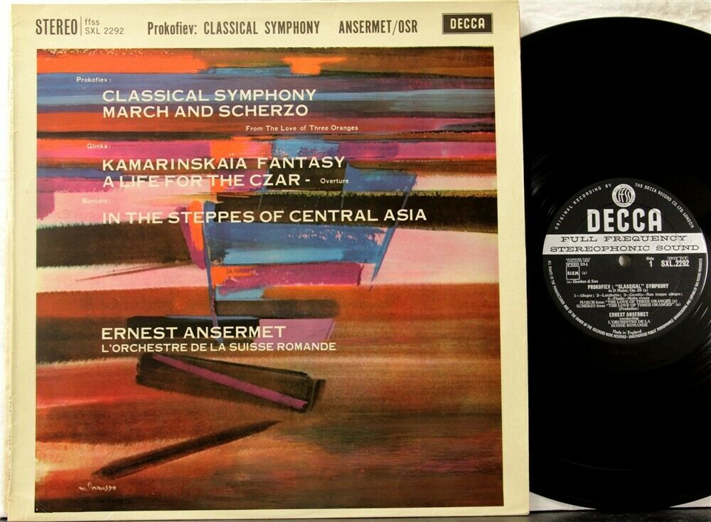 SXL 2292 WB ED1 1E Prokofiev Classical Symphony, Glinka, Borodin, Ansermet, OSR A