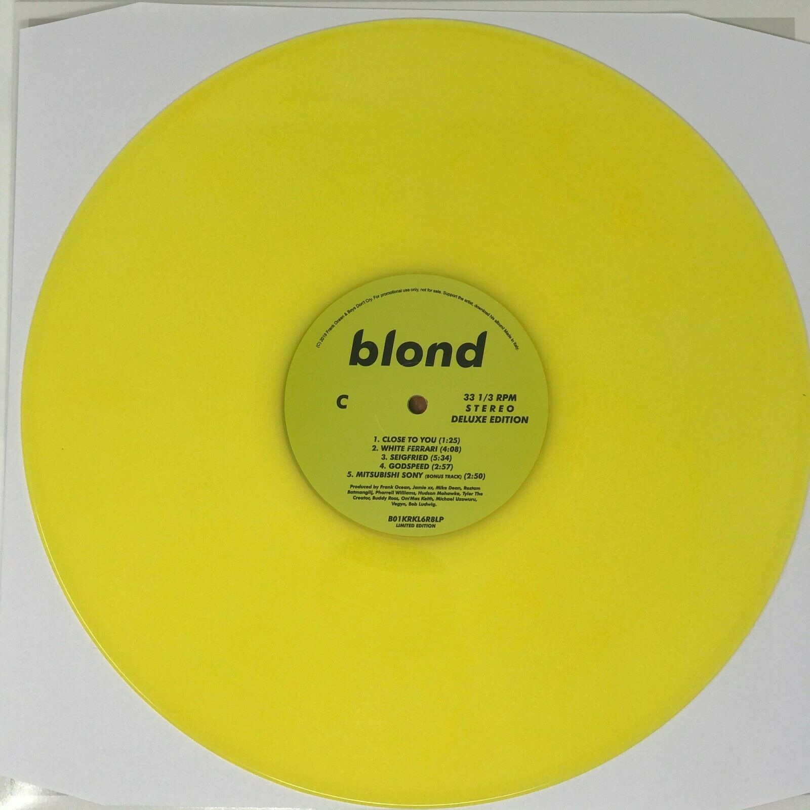 FRANK OCEAN / BLONDE - DELUXE - (YELLOW MARBLE VINYL) / 2LP