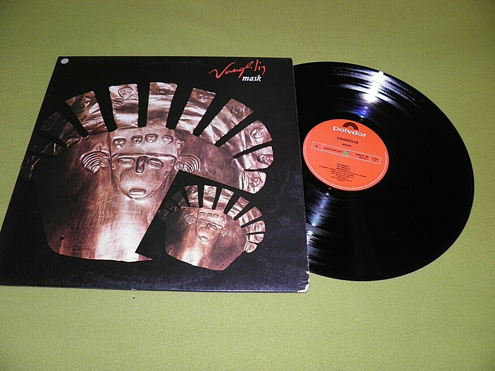 Vangelis - Mask - 1985 UK 1st Press Polydor POLH 19 LP Modern Classical Ambient A
