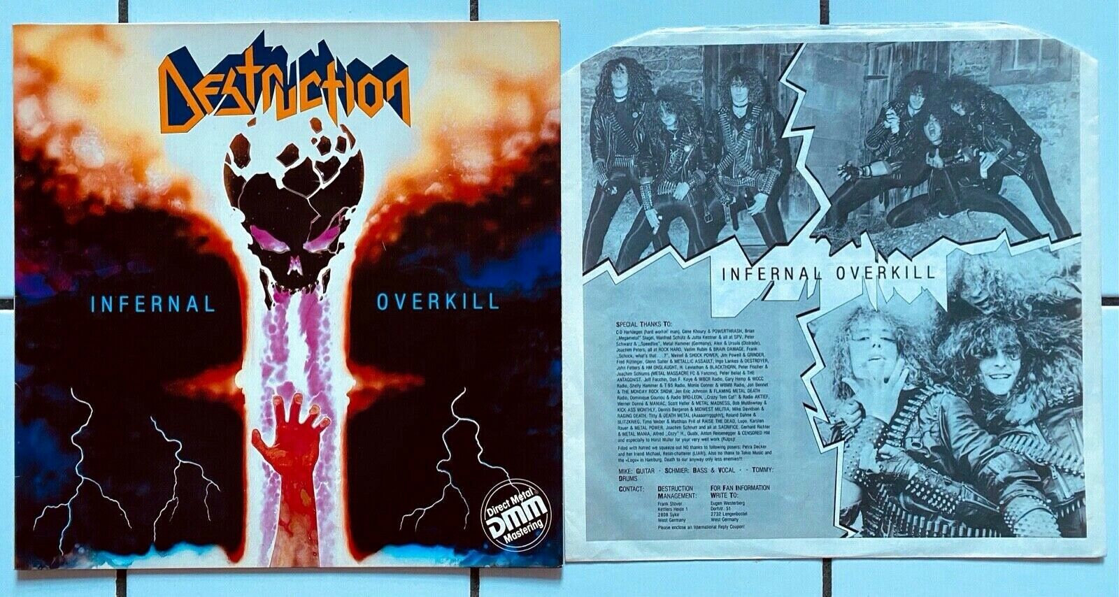 popsike.com - DESTRUCTION infernal overkill LP + POSTER 1985 Sodom