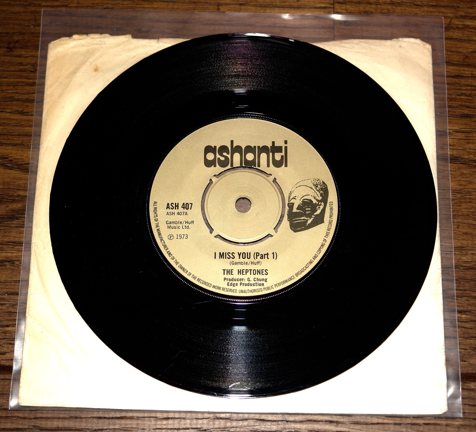 THE HEPTONES I MISS YOU PART 1 b/w I MISS YOU PART 2 UK 7" ASHANTI REGGAE A