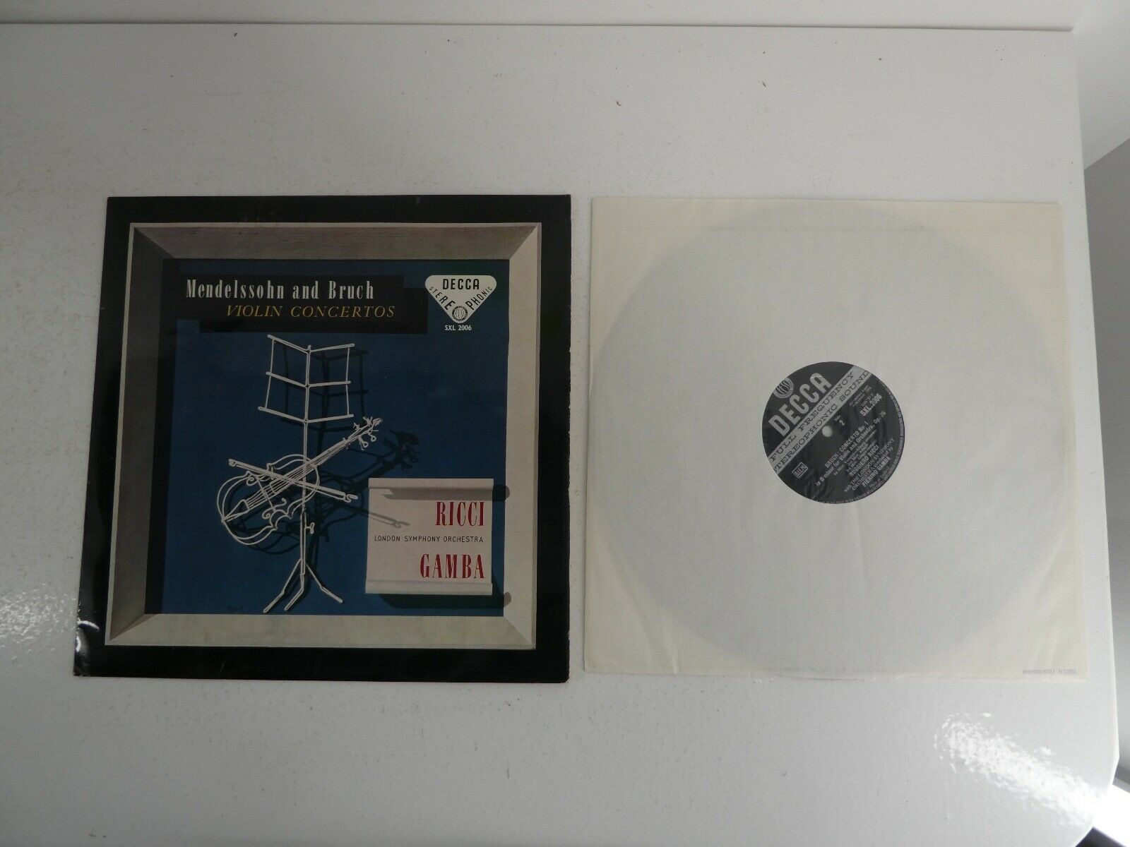 SXL 2006 MENDELSSOHN AND BRUCH VIOLIN CONCERTOS DECCA CLASSICAL VINYL RECORD H28 A