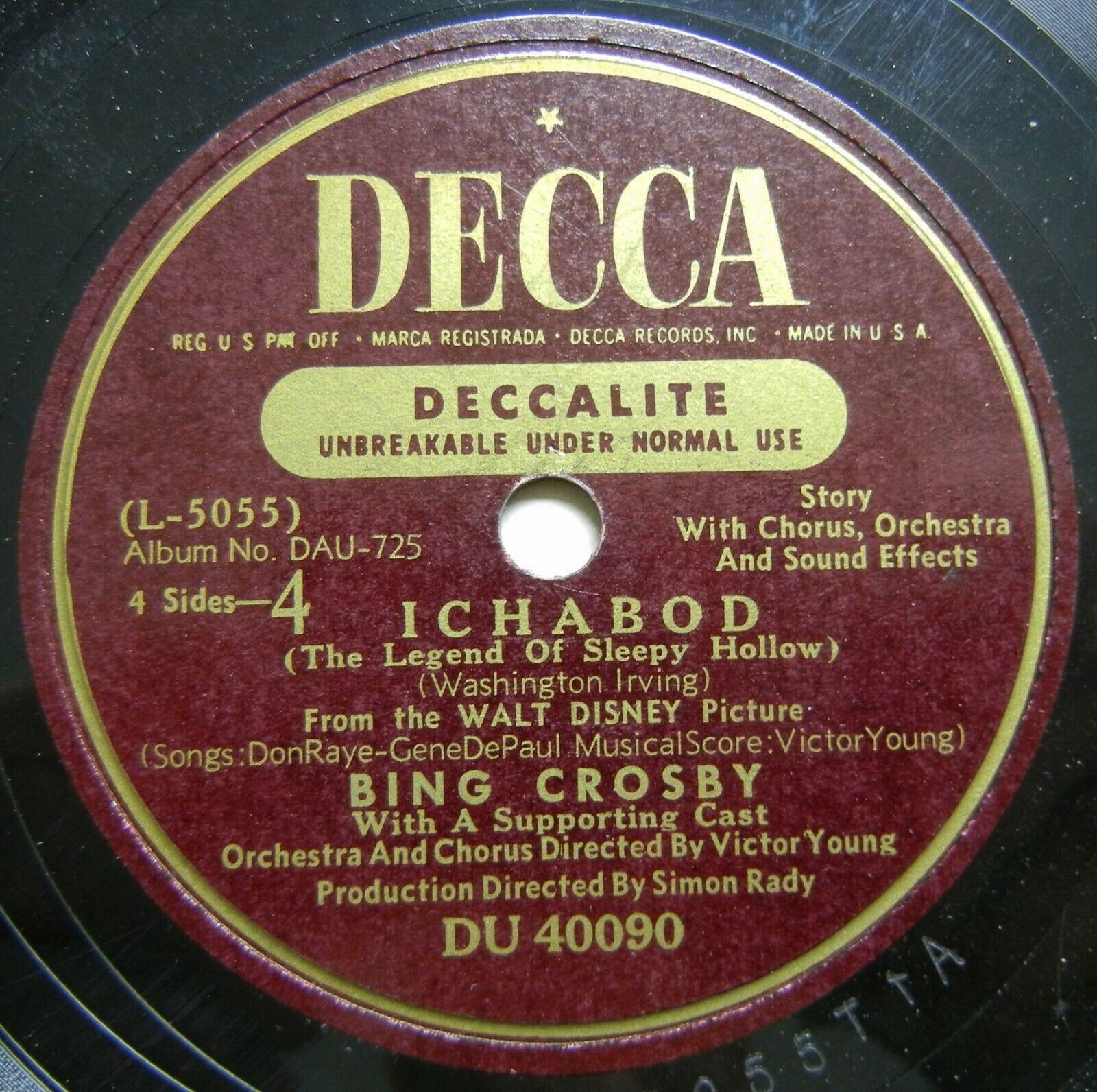 popsike.com - 78 rpm Set WALT DISNEY Ichabod LEGEND of